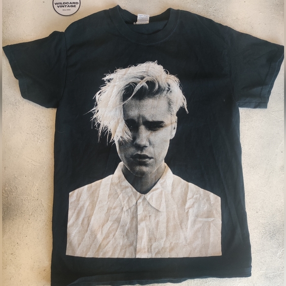 JUSTIN Bieber Purpose tour tee black Small Gildan tag - Picture 1 of 3